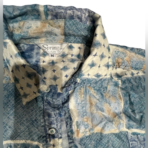 Spring Italy 100% Pure Silk Casual Shirt - Picture 3 of 3